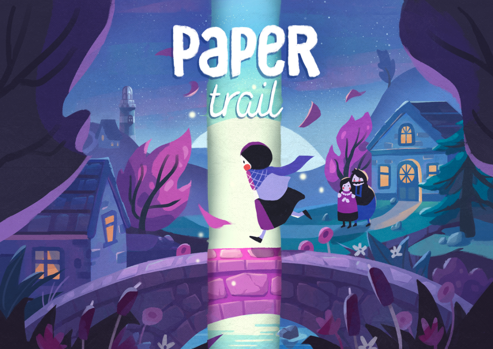 Title Screen for Paper Trail - a narrative puzzle adventure