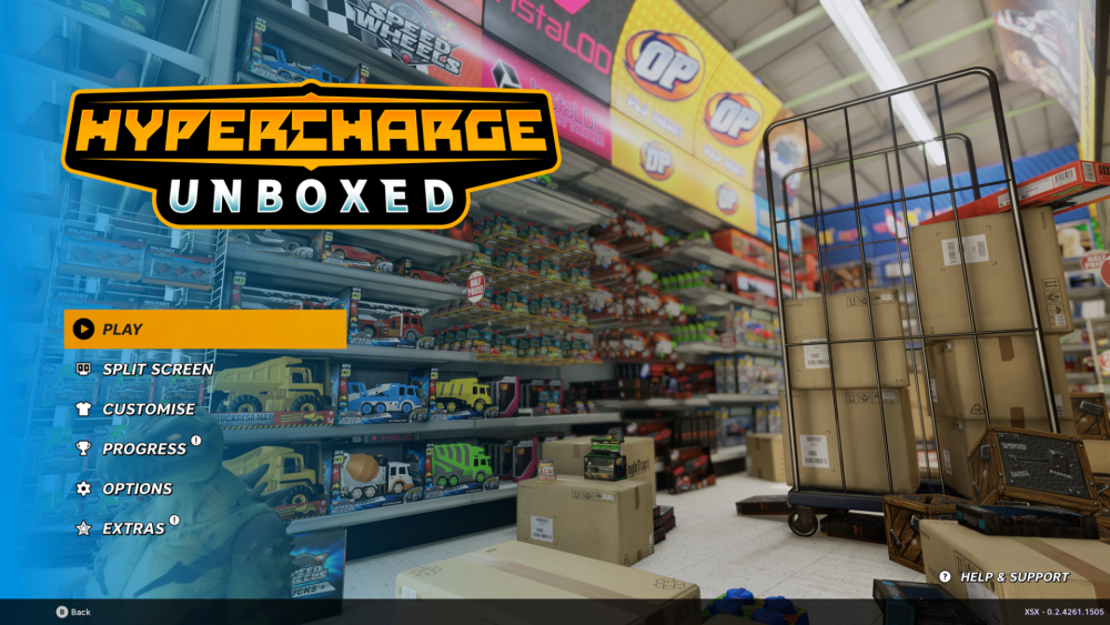 Hypercharge Unboxed Title Screen