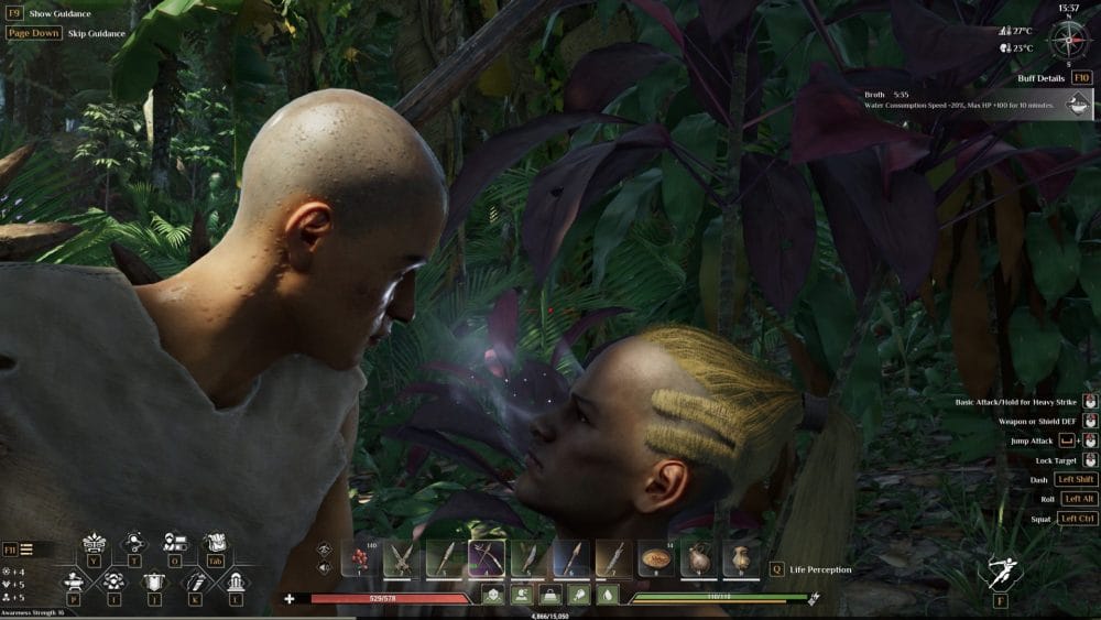 Character removing soul from a passerby in Soulmask