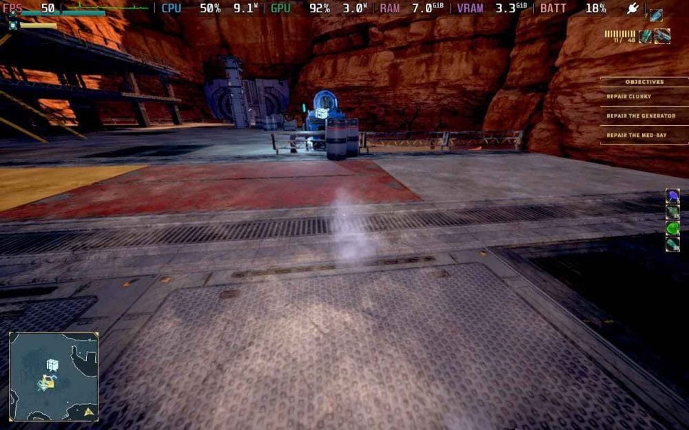 Screenshot from Relic Odyssey showing mining platform