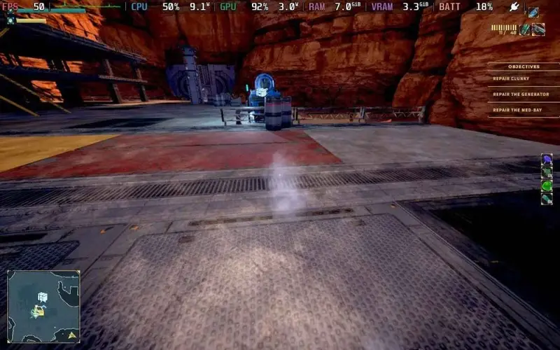 Screenshot from Relic Odyssey showing mining platform