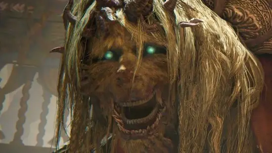 Screenshot of the Divine Beast boss in Shadow of the Erdtree