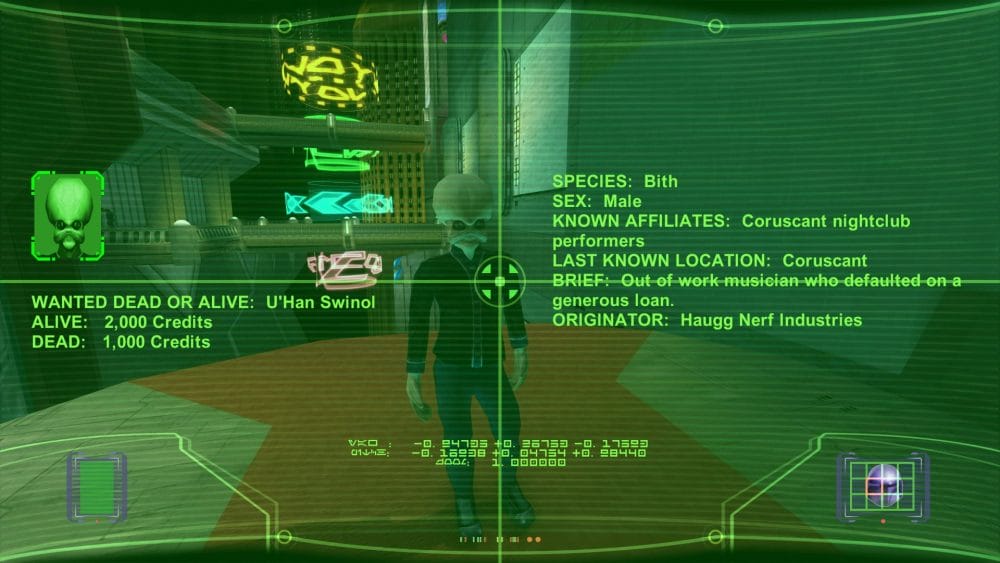 Bounty Screen from Star Wars Bounty Hunter