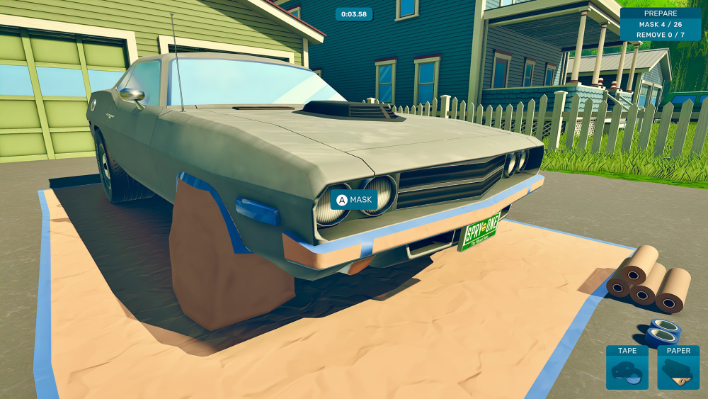 Spray Paint Simulator Preparing objects Car masking Gamer Social Club