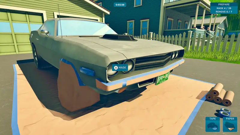 Spray Paint Simulator Preparing objects Car masking Gamer Social Club