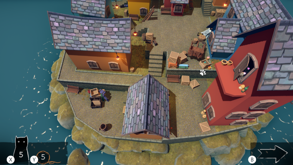 Hidden Paws Mystery level showing interactive options.