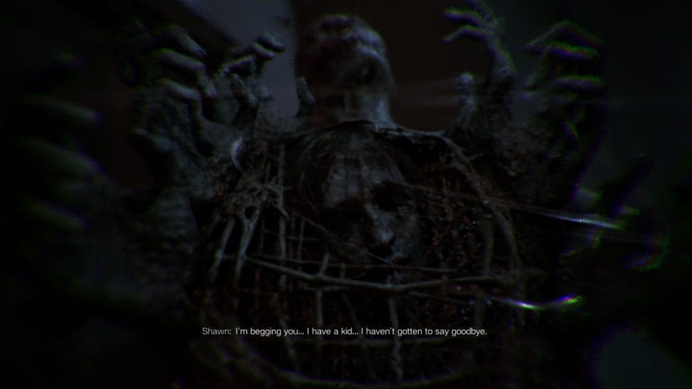 A horrible monster chases you in Karma: The Dark World