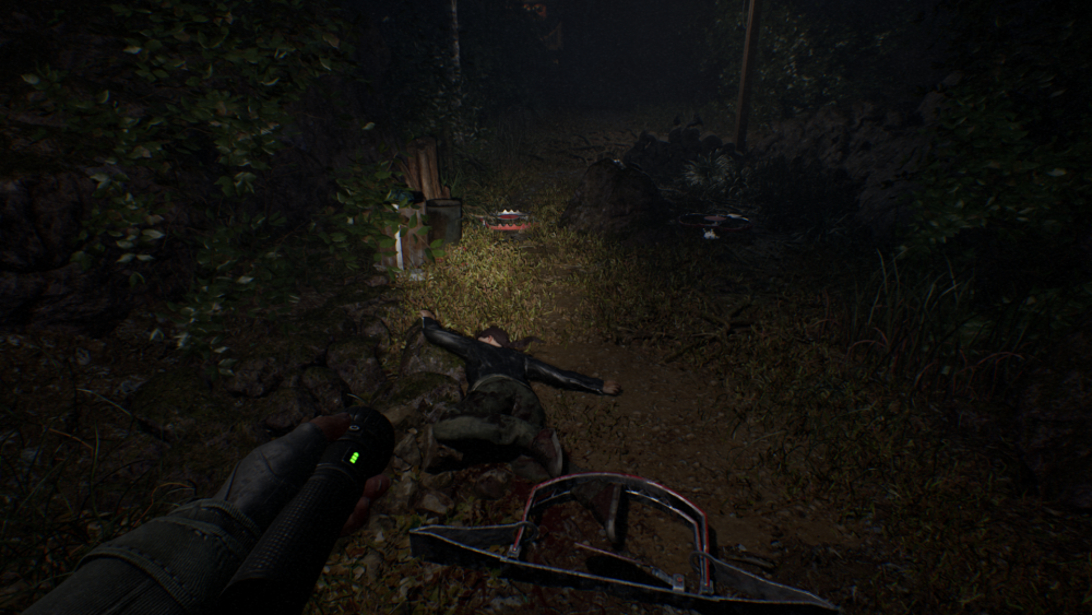 Dead body near a bear trap
