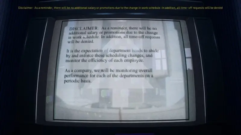 A computer screen showing a text memo from the Leviathan corporation.