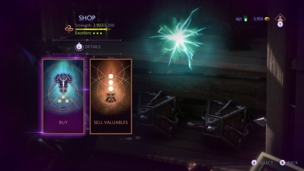 Wisp Shop Merchant in the Crossroads sells Shadow Dragon merchandise if you choose not to save Minrathous in Dragon Age: The Veilguard.