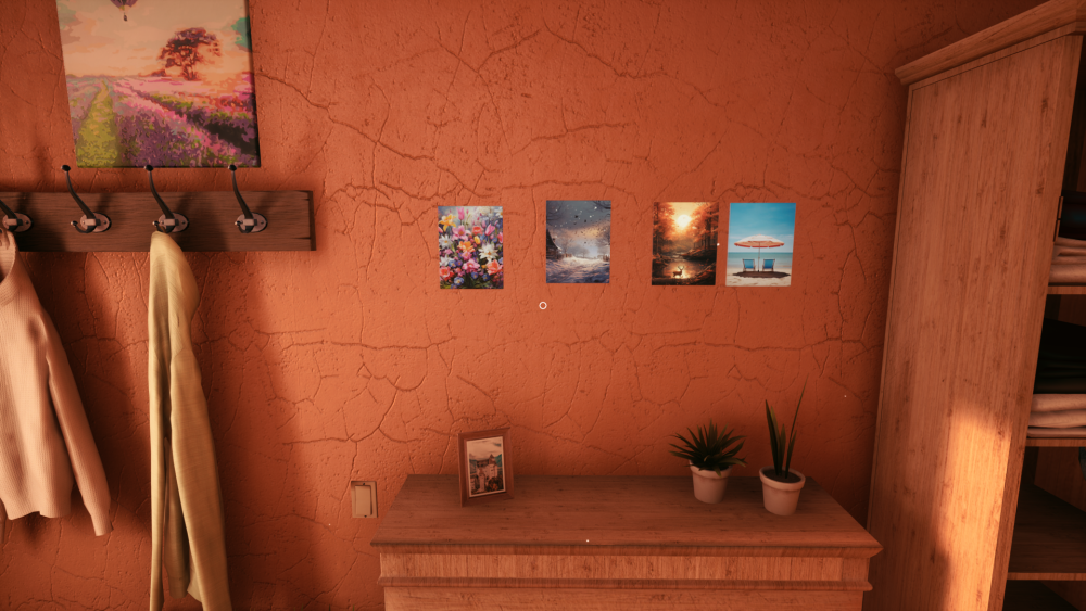 Image of a puzzle solution in DETECTIVE - The Motel. The pictures are arranged in the order of Spring, Winter, Fall, Summer.