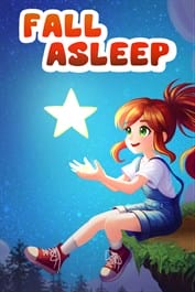 Cover Artwork for the game Fall Asleep. Features a girl holding a star.