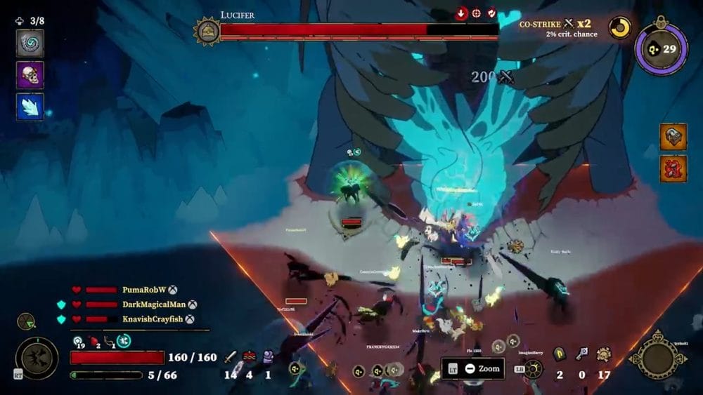 Lucifer with his heart exposed in 33 Immortals