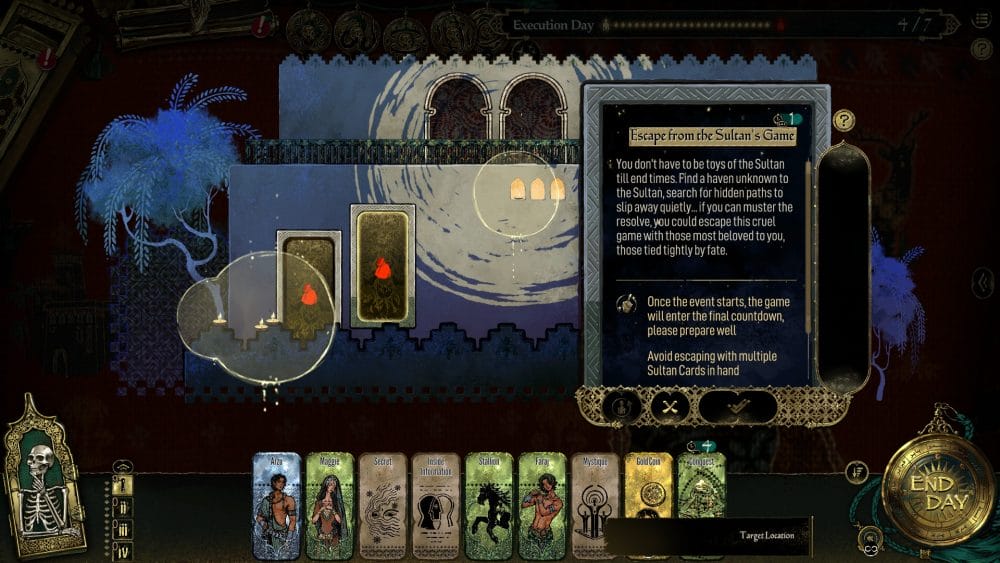Gameplay in Sultan's Game