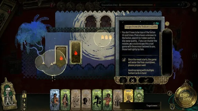 Gameplay in Sultan's Game