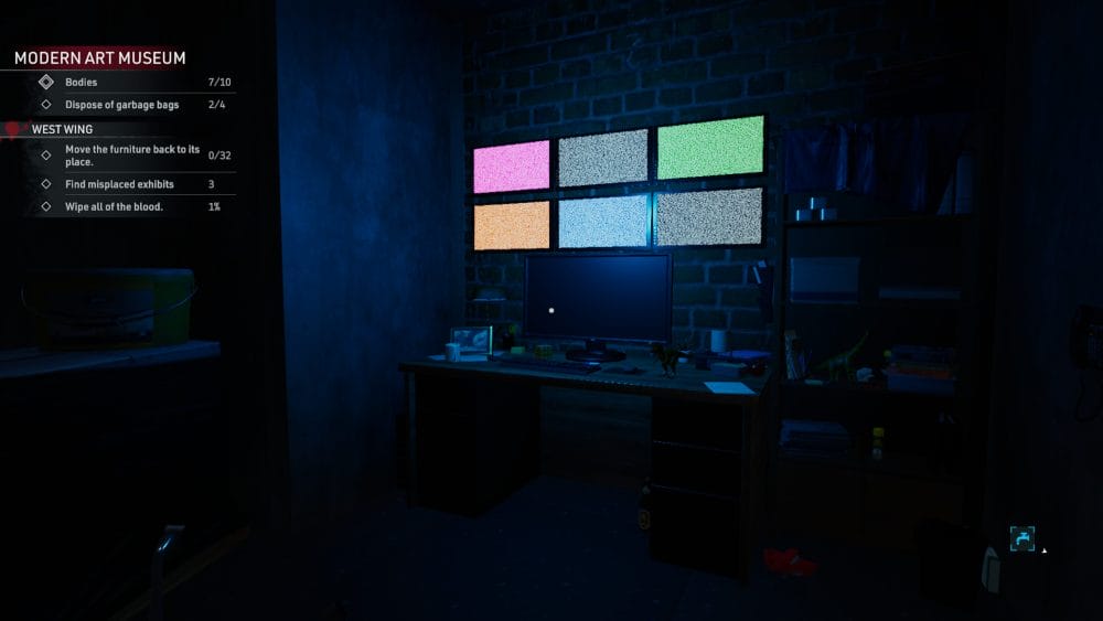 Security Room with the TV color solution for the Rage Against the Machine Achievement.