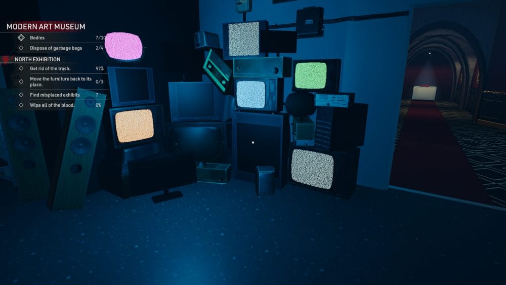 TVs tuned to different colors. This shows the puzzle solution for the Rage Against the Machine Achievement.