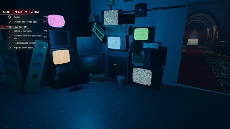 TVs tuned to different colors. This shows the puzzle solution for the Rage Against the Machine Achievement.