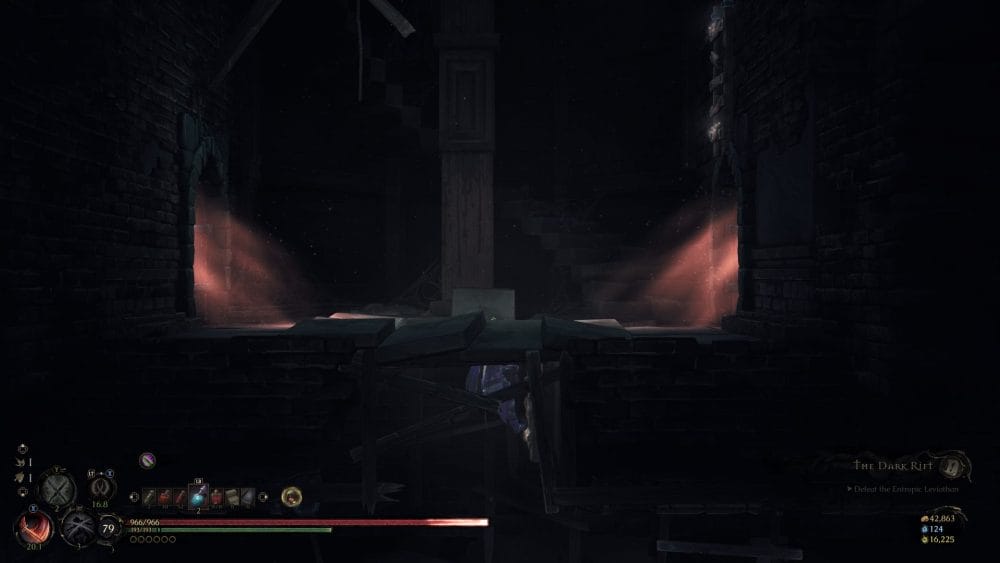 Break through the floor to get to the Queen of Smiles boss fight