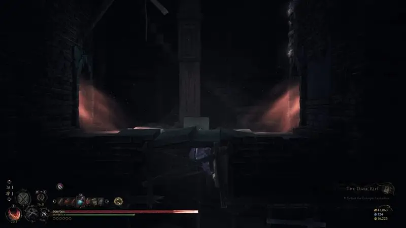 Break through the floor to get to the Queen of Smiles boss fight