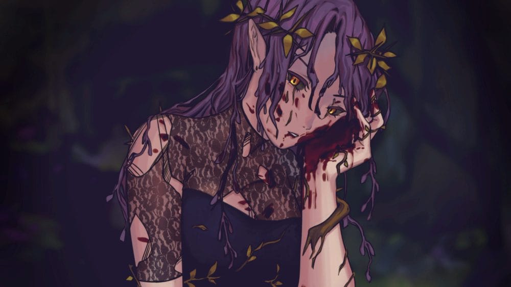 Artwork of an elven girl from Without A Voice
