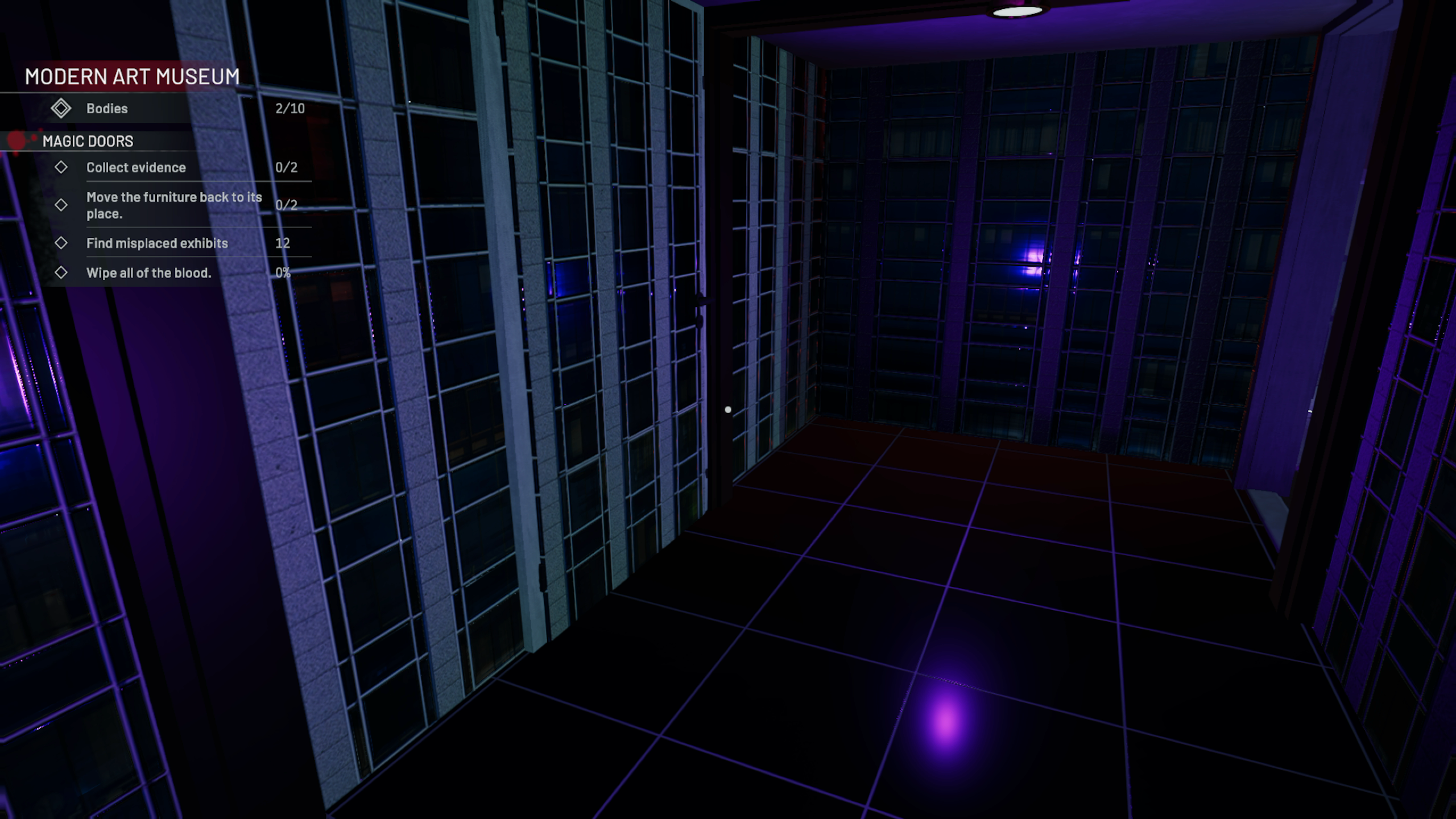 Crime Scene Cleaner - Modern Art - Hidden Door in Tron Hallway