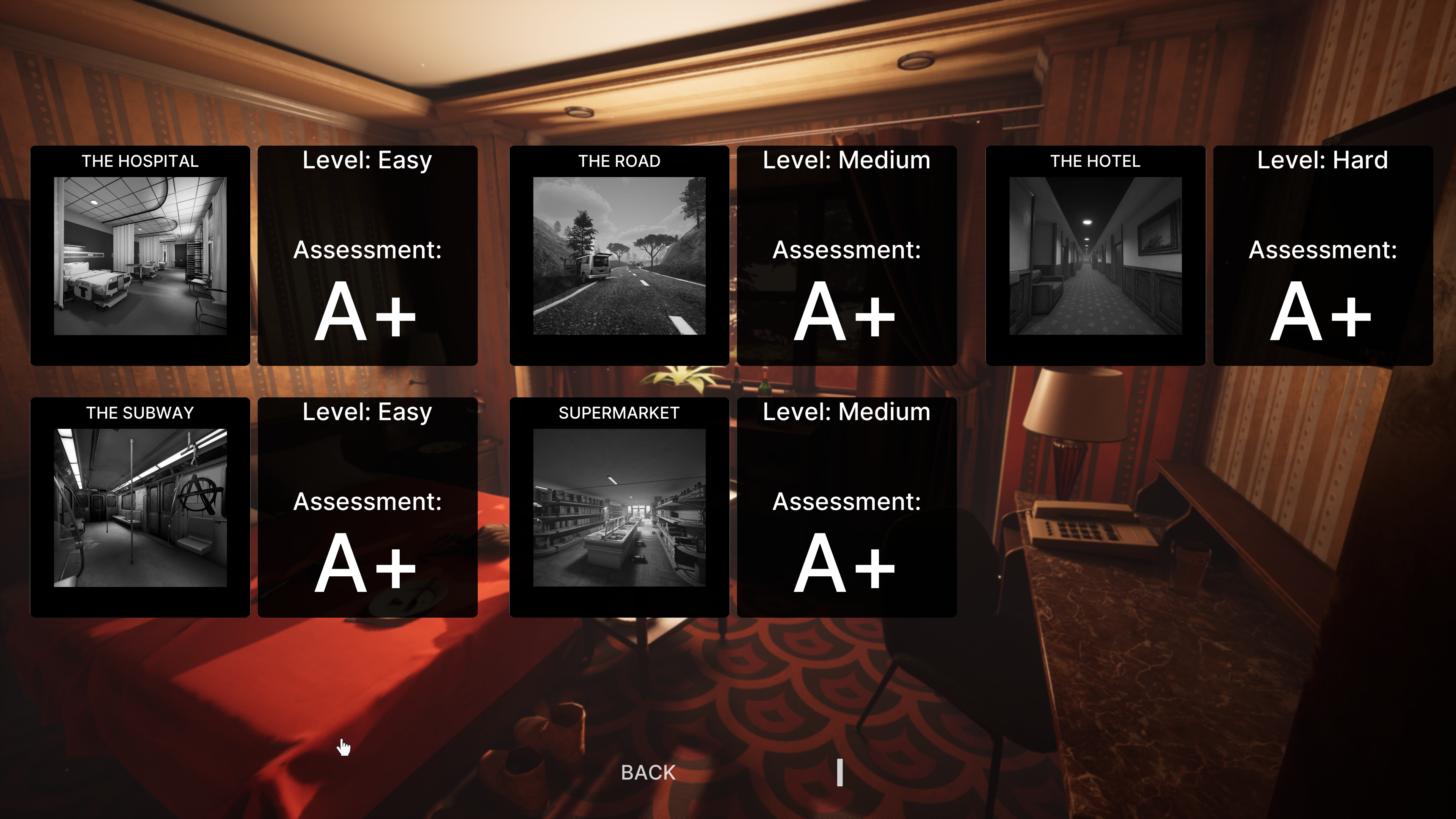 Level Select Screen from Detective - Scene Crime 