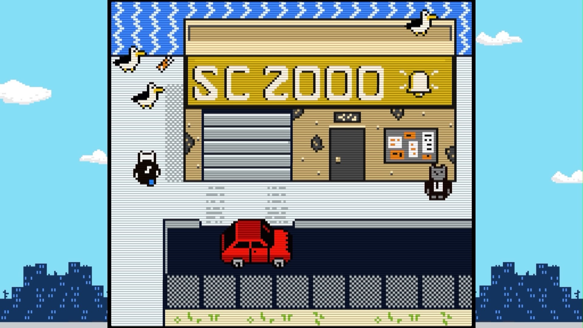 Outside the SC 2000 building with seagulls blocking the label you need in Case 1. Inspector Waffles Early Days Mad Catter's puzzles