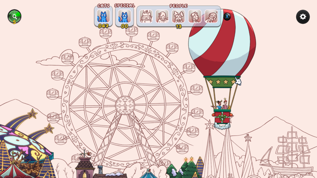 Hidden Cats in Christmas game