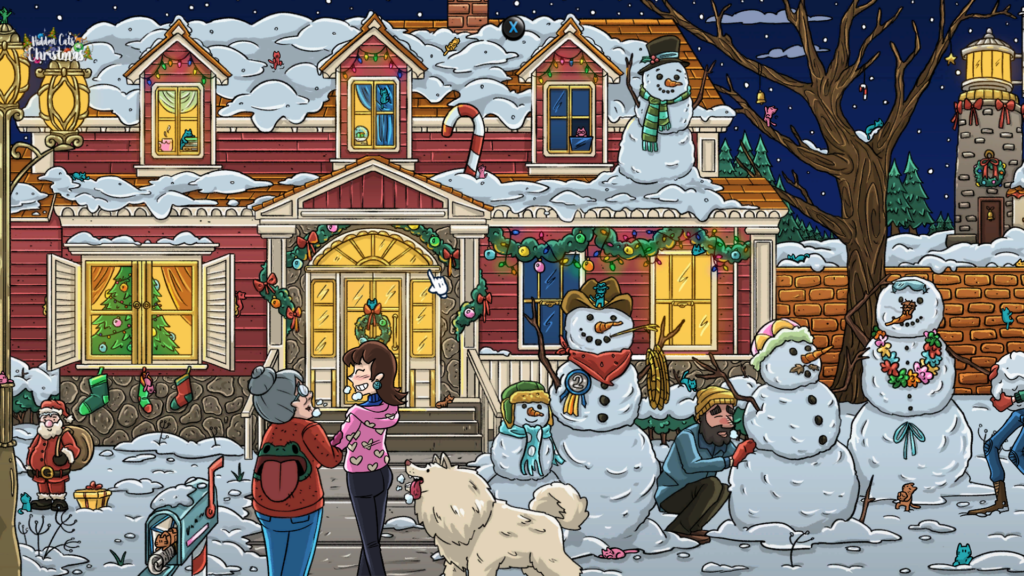 Hidden Cats in Christmas game