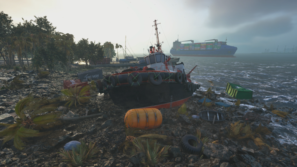 Docked Storms a brewing