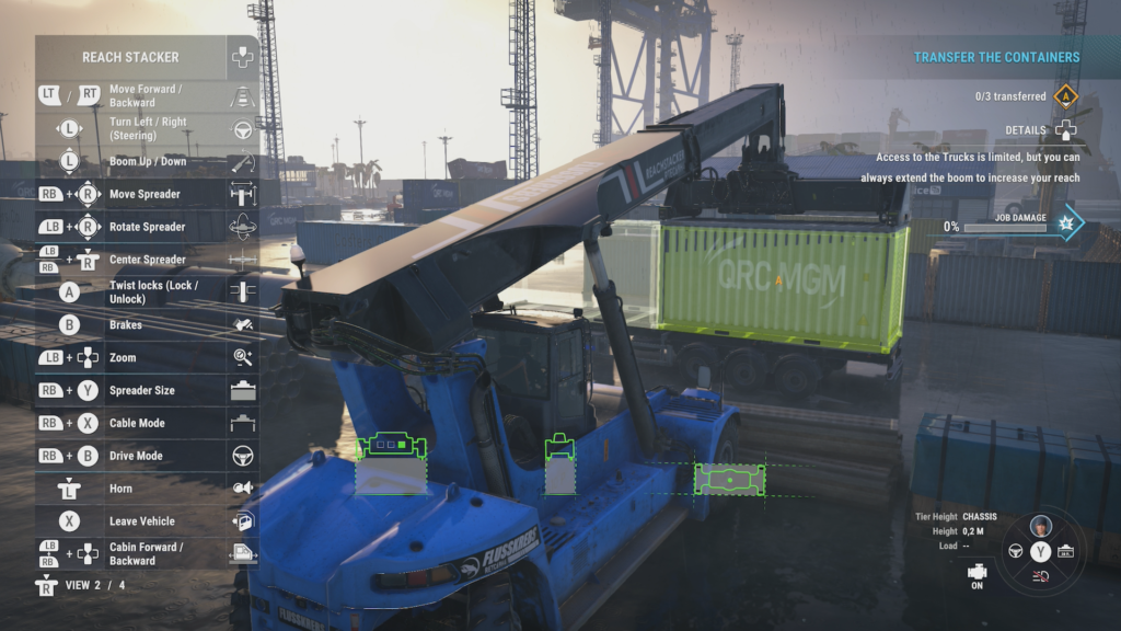 Docked reacher stacker