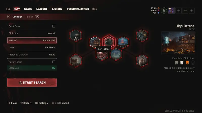 Toxic Commando level select