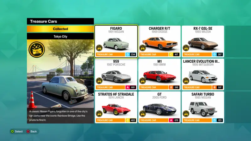 Forza Horizon 6 Treasure Car All