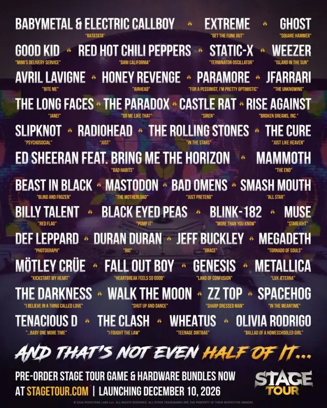Setlist part 1 - Stage Tour