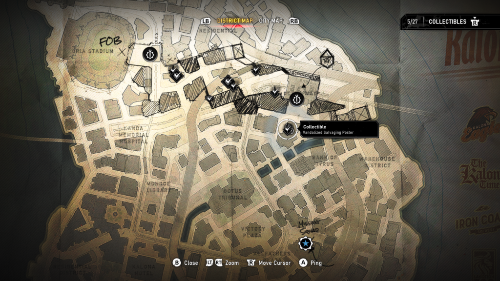 vandalized salvaging poster map