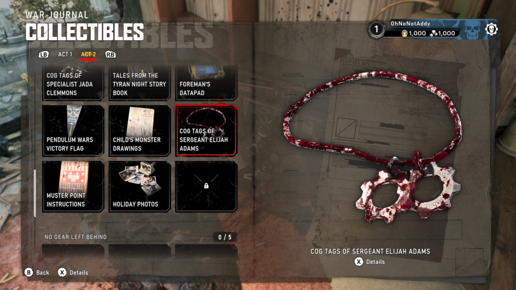 cog tags adams