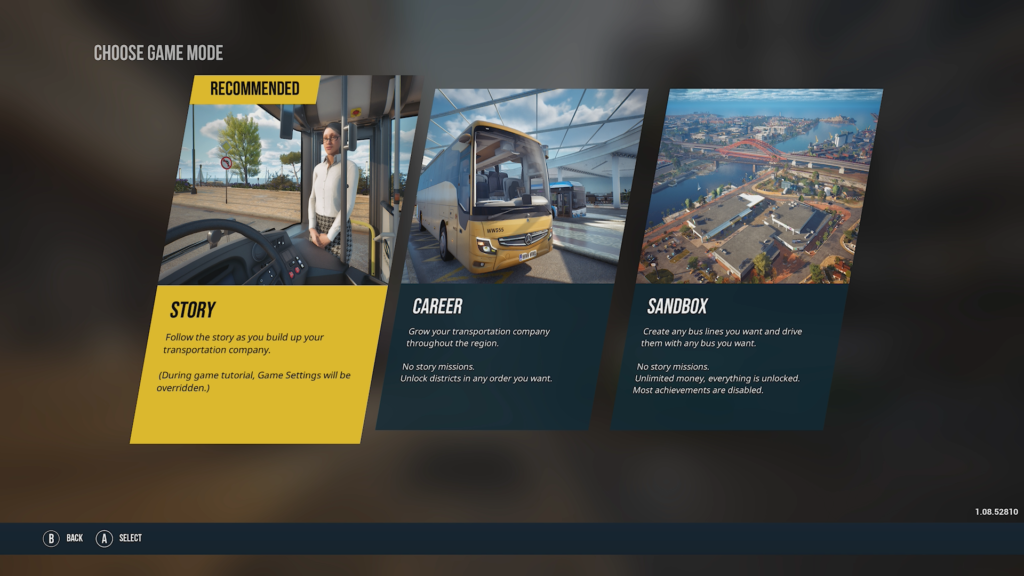Bus Simulator 27 modes