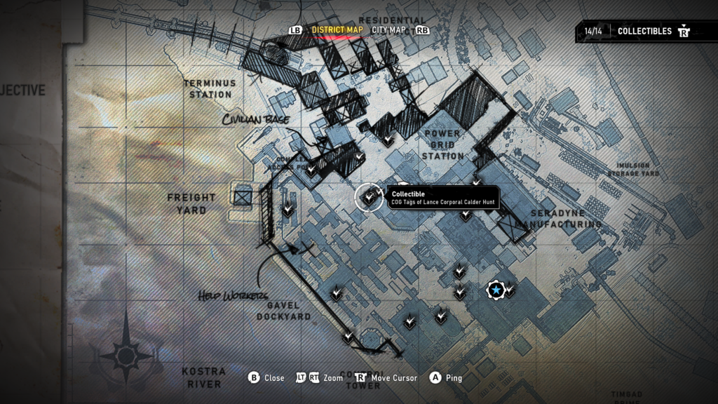COG Tags of Lance Corporal Calder Hunt map