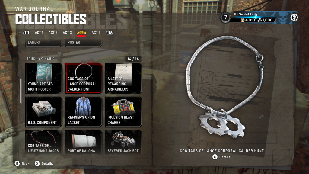 COG Tags of Lance Corporal Calder Hunt