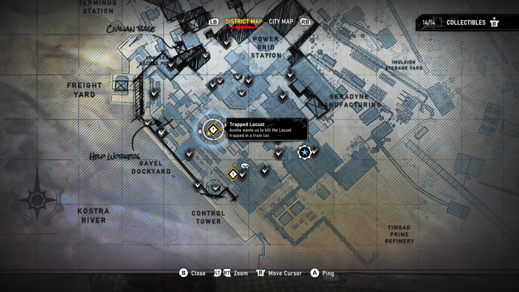 trapped locust map